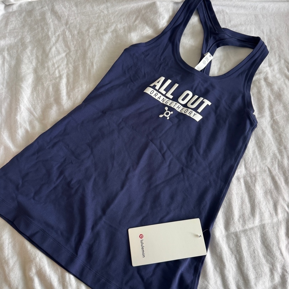 93 🆕💙 Luluemon Orangetheory Fitness Cool Racerback Tank Nulu - Night Sea